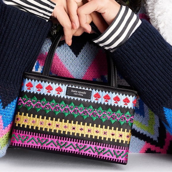 kate spade | Bags | Nwt 358 Msrp Kate Spade Sam Icon Carnival Fair Isle ...